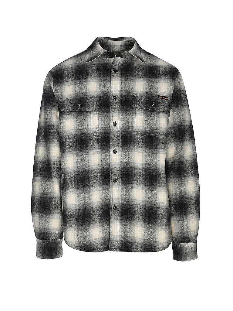 NUDIE JEANS Overshirt GLENN schwarz   L herren